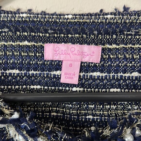 Lilly Pulitzer Hagen Metallic Cropped Blazer - Picture 4 of 10